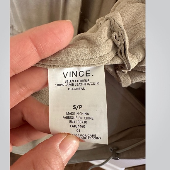 VINCE 100% LAMB LEATHER SIZE S/P - Picture 5 of 6
